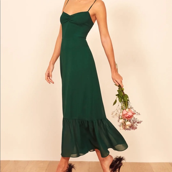 Reformation Dresses & Skirts - 🍀Reformation Emersyn Dress Emerald